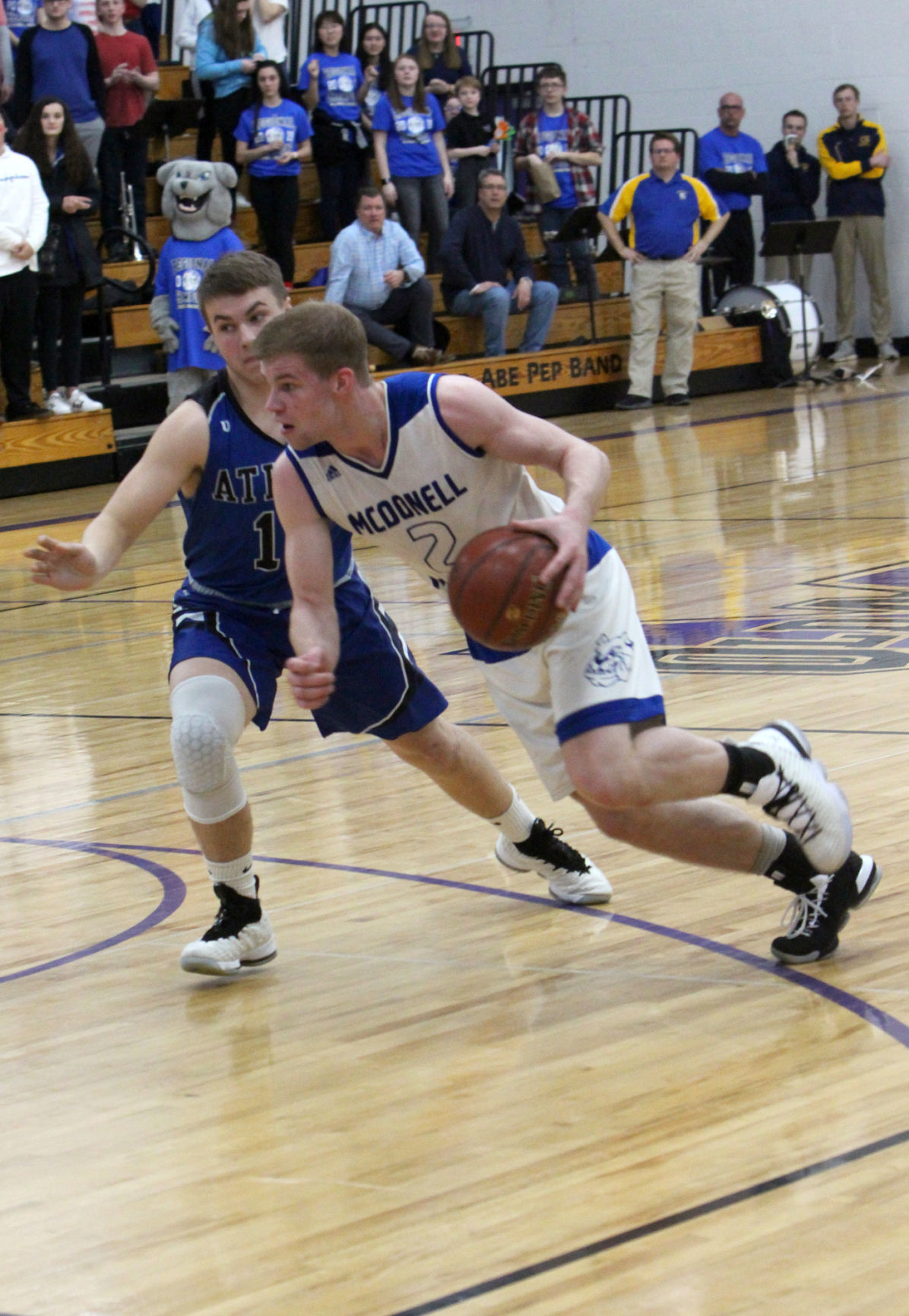 Athens vs McDonell boys basketball at Eau Claire Memorial 3-7-19